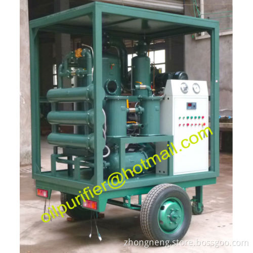 Transformer Oil Filtration Machine with weather-proof enclosure and mobile trailer